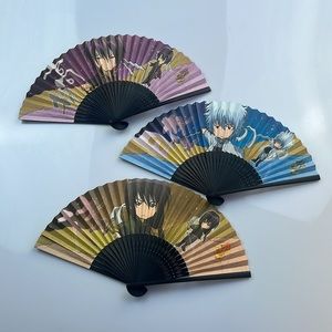 Set of 3 - Gintama The Age of Patriots Folding Fans S118-3